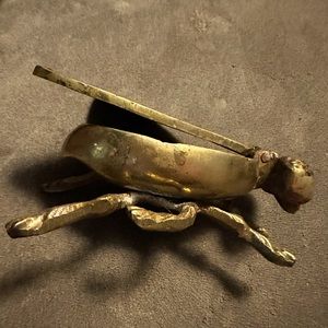 Vintage brass fly trinket box